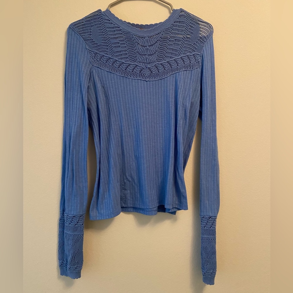 FREE PEOPLE Colette Pointelle Ribbed Sweater